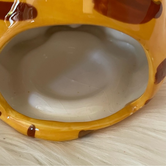 Ceramic Cat With Scarf And Santa Hat Votive Tea light Candle Holder 6” Tall - Picture 5 of 8